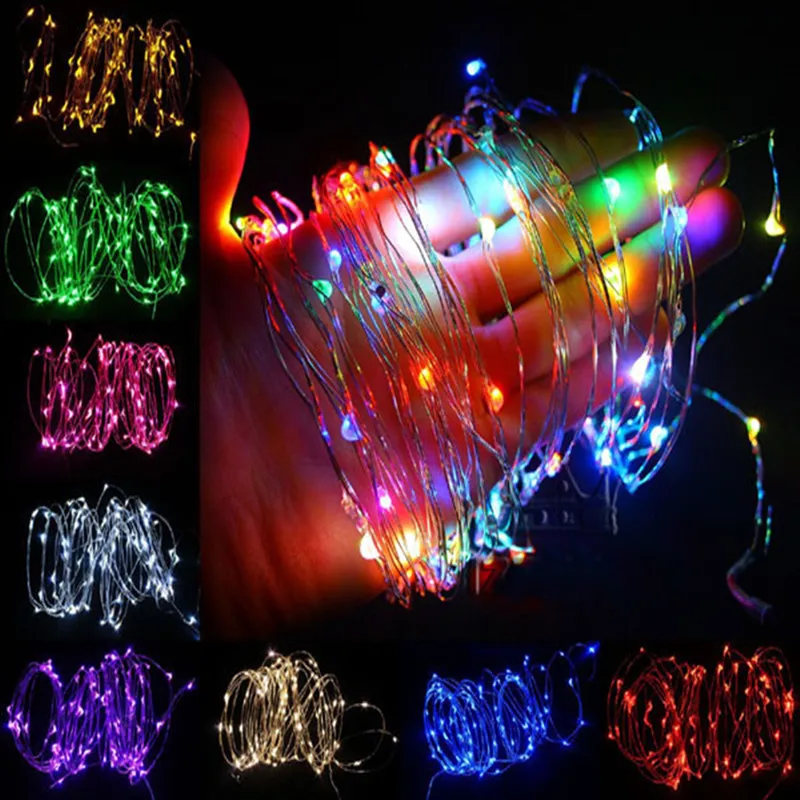 Светодиодная Водонепроницаемая медная гирлянда на батарейках 1 м 2 3 4 м|fairy lights|string