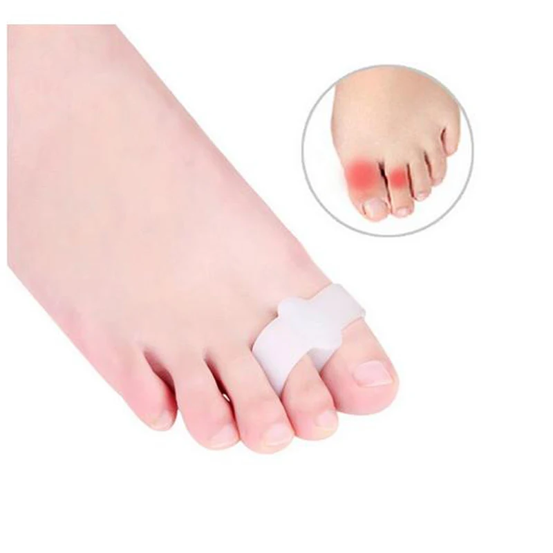 Pares de Silicone Protetor de Joanete Dedão do pé Palmilha de Gel Cuidados com os Pés Espalhador de Hálux Corrector Osso Ortopédicos Valgo Pedicure Ferramenta 100 Toe 8 Instrumento cuidados c pés