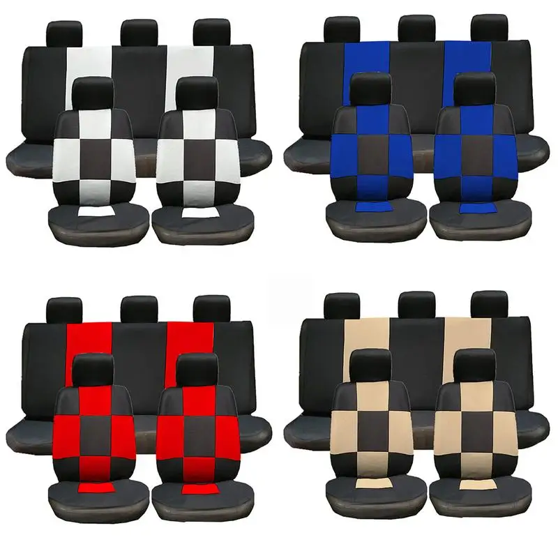 

Universal 9PCS Sudoku Style Car Seat Covers Set For 4 Seasons Universal Car Seat Cover Car Seat Covers Interior Accessories