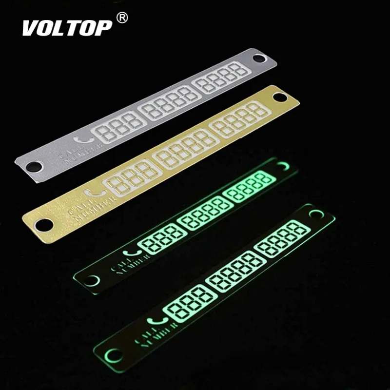 

Temporary Car Parking Card Telephone Number Card Notification Night Light Sucker Plate Car Styling Phone Number Card Car Decal