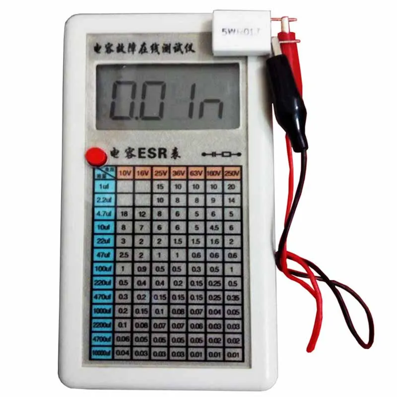 

LCD Digital Capacitor ESR Tester Internal Resistance Meter Test In Circuit