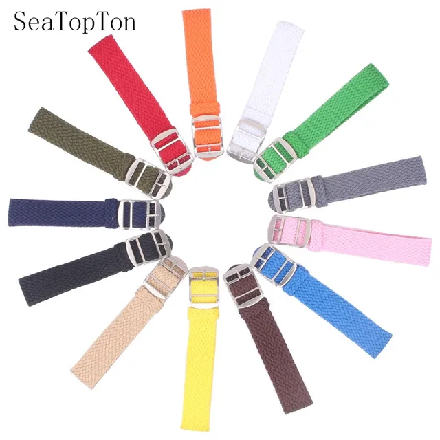 14mm 16mm 18mm 20mm 22mm Solid color Perlon Woven Nylon watchbands bracelet fabr 14mm 16mm 18mm 20mm 22mm Solid color Perlon Woven Nylon watchbands bracelet fabr