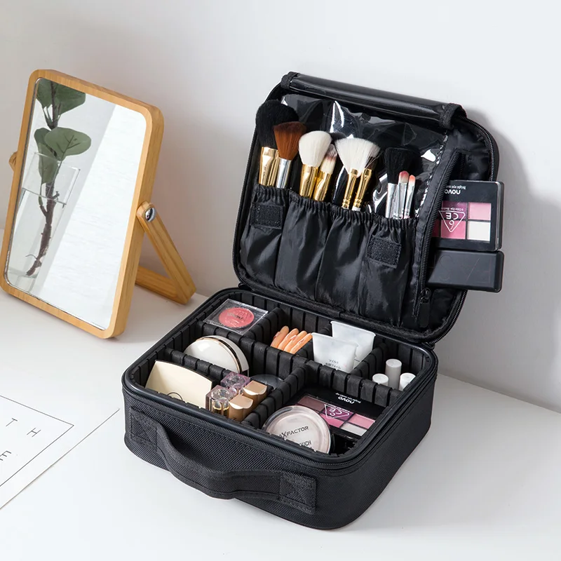 

Portable Multi-layer Makeup Bag Travel Organizer Waterproof Wash Bag Multi-grid Large Capacity Cosmetic Storage Bag