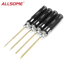 Chave de fenda hexagonal 4 em 1, cabeça hexagonal 1.5 2.0 2.5 3.0mm hss, kits de ferramentas de chave de fenda revestida de titânio para rc fpv carro helicóptero