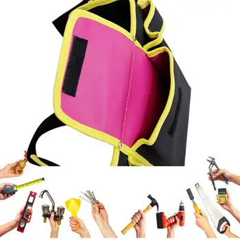 

Urijk 1PC Tool Bag For Electrician 600D Oxford Hardware Toolkits Multi-function Electrical Waist Bag Waterproof Without Tool