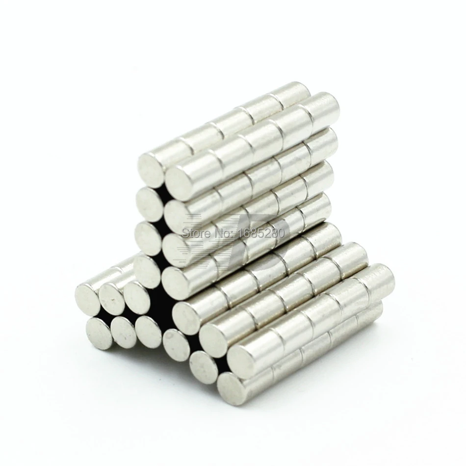 

100pcs Neodymium N35 Dia 3mm X 4mm Strong Magnets Tiny Disc NdFeB Rare Earth For Crafts Models Fridge Sticking magnet 3x4mm