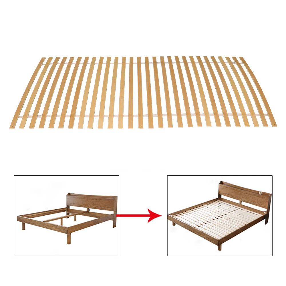 Modern Style Bed Slatted Solid Wood Bed Support Slats For Bedroom Furniture 900/1000mm Size Comfortable Bed Frame