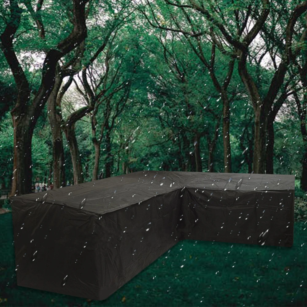 

L-shaped Outdoor Garden Furniture Dust Cover Dustproof Waterproof Corner Sofa Peninsula Patio Rain Snow Chair Cover Protector