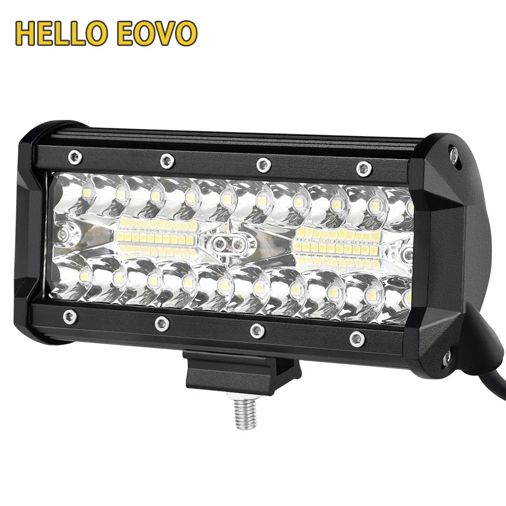 

HELLO EOVO 6.5 inch LED Bar LED Work Light Bar Driving Offroad Boat Car Tractor Truck 4x4 SUV ATV 12V 24V Rated 120W Actual 25W