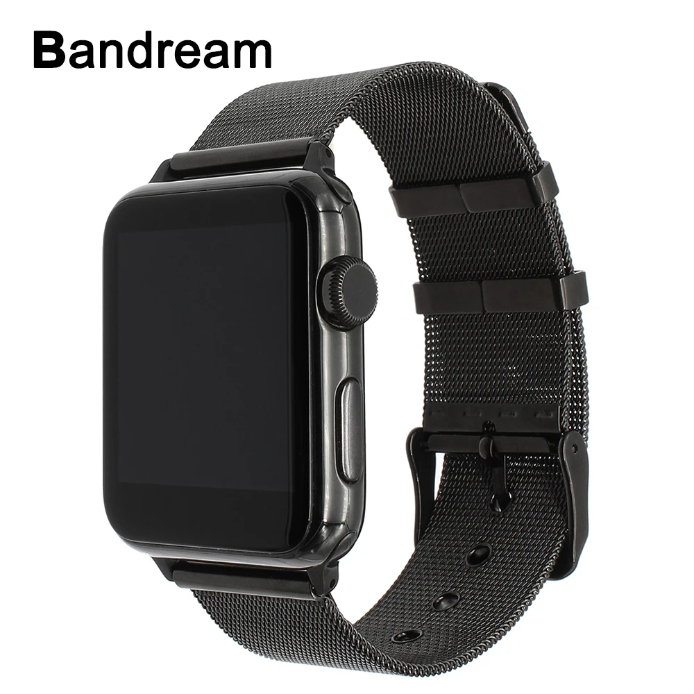 Миланский ремешок для iWatch Apple Watch 38 мм 40 42 44 серии 1 2 3 4 5 браслет из нержавеющей