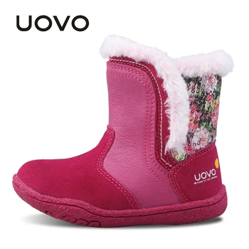 

Uovo Winter Boots for girls Sheepskin Children's Winter Shoes Wool Felt Boots for Children
