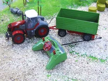Big Electric Digger Big 1:28 Remote Control Multifuncional rc farm trailer tractor truck free shipping Rc Excavator Toy