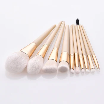 

High Quality Brush Set 10pcs Women Makeup Brushes Foundation Powder Concealers Eye Shadows Makeup Brushes