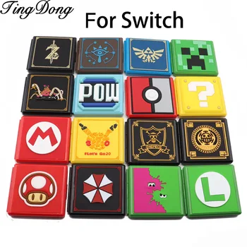 

Premium Game Card Case for Nintend Switch NS Console Holds 12 Micro SD Cards Box Cover Accessories-Pow/Question Block