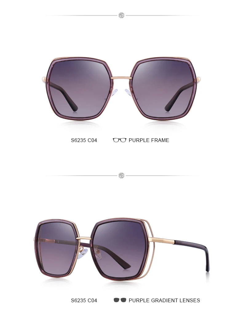 MERRYS дизайнерские женские модные квадратные поляризованные солнцезащитные очки, женские роскошные брендовые трендовые солнцезащитные очки с защитой от уф400 лучей S6235