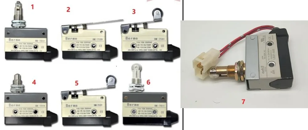 1PCS Excavator SK120/200-3-5-6 excavator pilot safety hydraulic lock micro switch