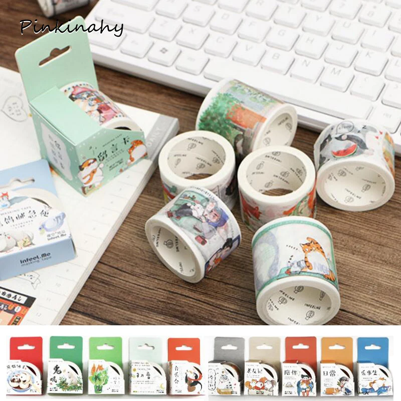 

dogs cats And Life Washi Tape Adhesive Tape DIY Scrapbooking Sticker Label Masking Craft Tape