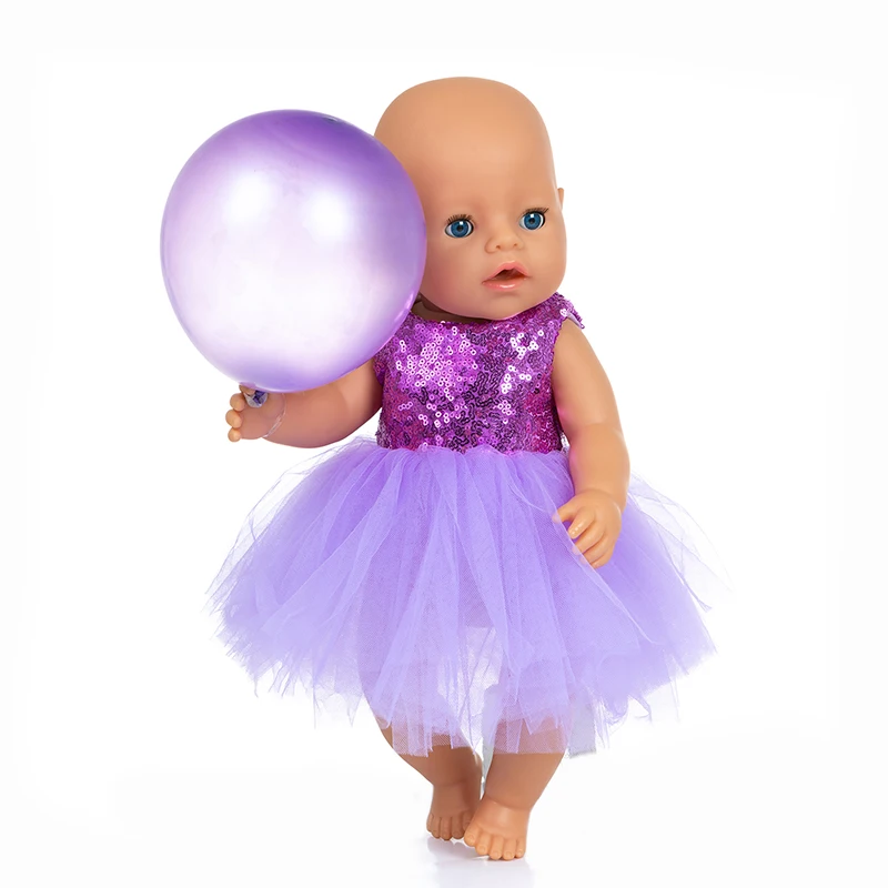 Высококачественное блестящее платье одежда подходит для новорожденных 43 см кукла аксессуары для кукольной одежды для 17 дюймов кукла