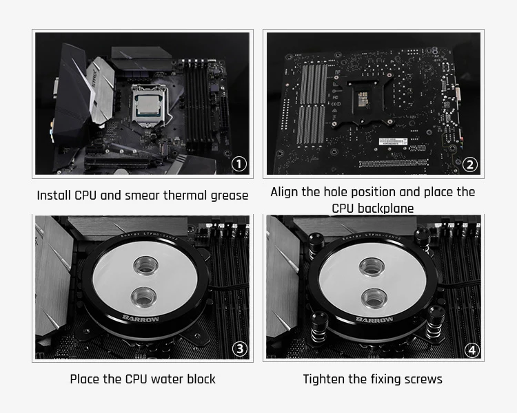 Курган LTFHB-04N-V2, для Intel Lga115x cpu водяные блоки Mirror Extreme, LRC RGB v2 акриловый микрорежущий микроводный