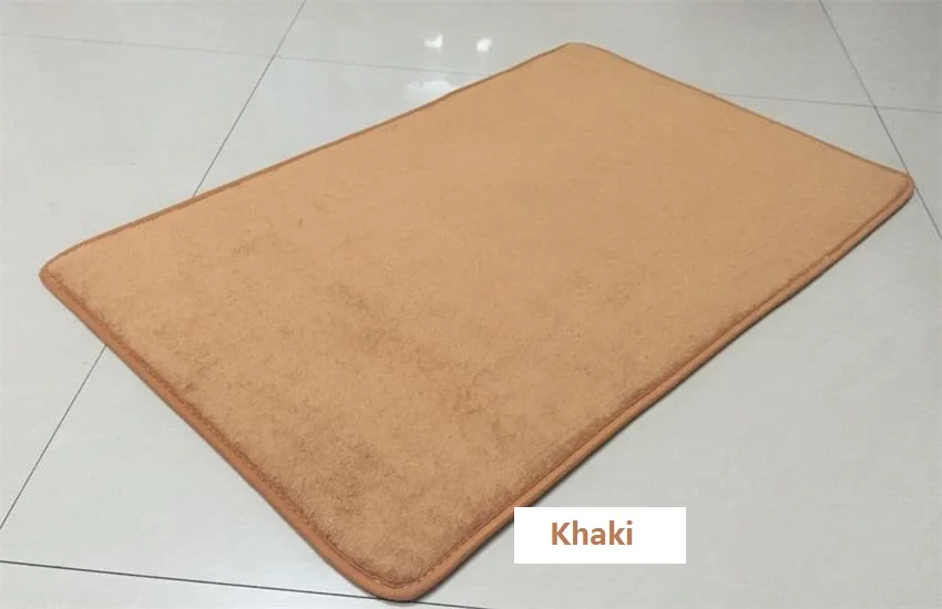 40x60 см прямоугольная пена памяти мягкий коралловый флис коврик для гостиной кровать домашние одеяла детский для ползания коврик для ванной комнаты - Цвет: Khaki