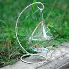 O. RoseLif капли воды аквариум стекло+ Железный Держатель ваза для гидропоники украшения дома и офиса