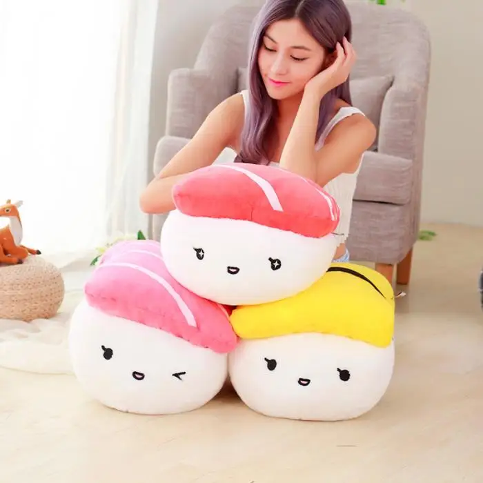 Brinquedos de Pelúcia Presentes para Crianças Japão Sushi Forma Recheado Macio Sofá Almofada Bm88 1 pc 12 Almofadas de pelúcia