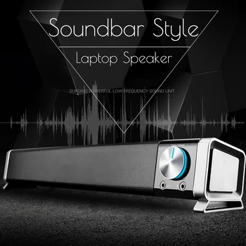 

Portable Laptop/Computer/PC Speaker USB Mini Laptop Speaker Subwoofer Soundbar for Tablet 5V Sound Bar Stick Music Player Black