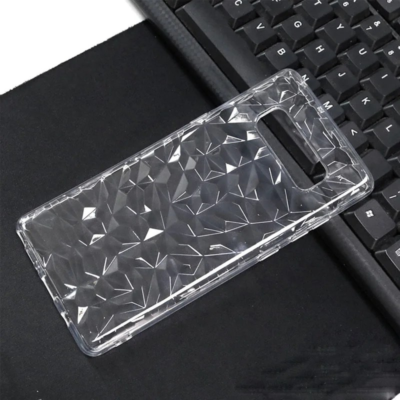 3D Diamond Pattern Slim Clear Soft TPU Case Cover on sfor Samsung S10 S10e S9 S8 Plus A5 A3 2017 A9 A7 2018 A750 A6 A8 Note 8 9  (6)