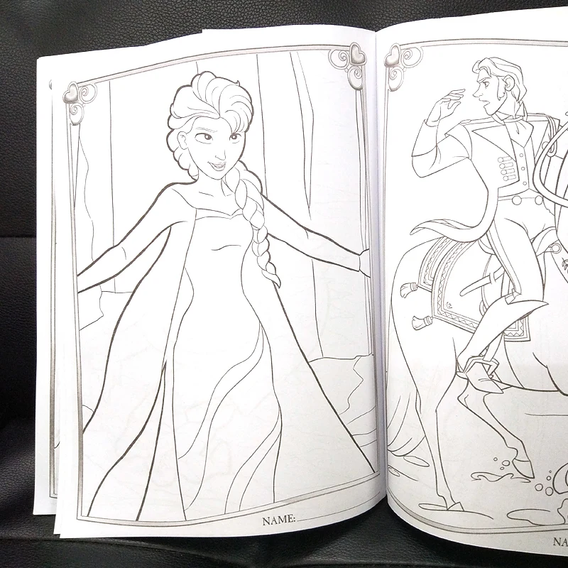 16 страниц Снежная принцесса девушки цвет ing книга наклейка книга для детей дети взрослые раскраска Рисование история цвет книги
