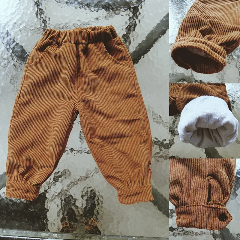 Children Tracksuit 2018 Spring New Baby Boy Casual Pants Corduroy
