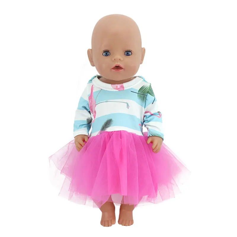 Новое платье для куклы, подходит для 43 см, Детская кукла, кукла реборн, Одежда для младенцев и 17 дюймовая кукольная одежда