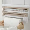 Новый горячий холодильник, полка для цепляющейся пленки с бумажным диспенсером, пленка для хранения, вешалки для бумажных полотенец, кухонн... ► Фото 2/6