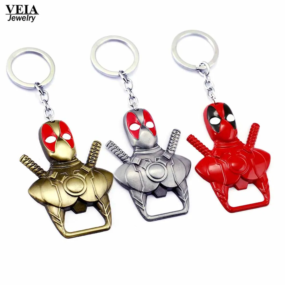 VEIA 3 вида цветов Deadpool брелок для фильма металлический открывалка пивных бутылок