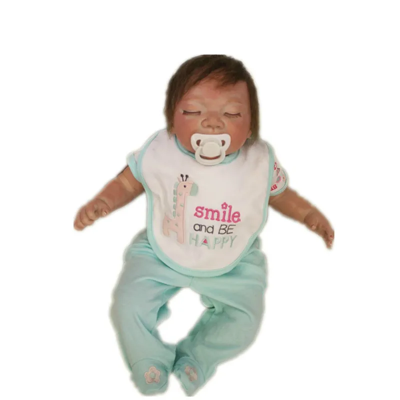 

48cm/19'' Handmade Lifelike Baby Boy Girl Silicone Vinyl Reborn Newborn Doll with Clothes Sleeping Toy Collection