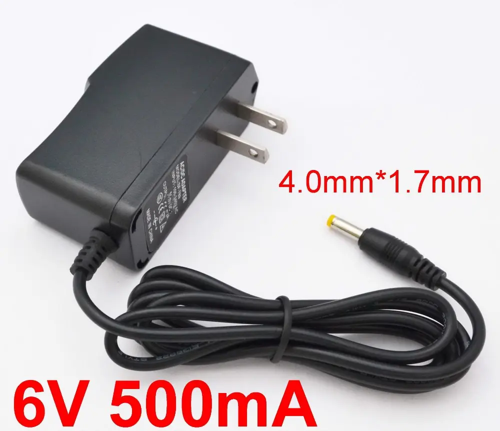 1PCS 6V 500mA 0.5A AC DC Power Adapter Charger US plug For OMRON I C10