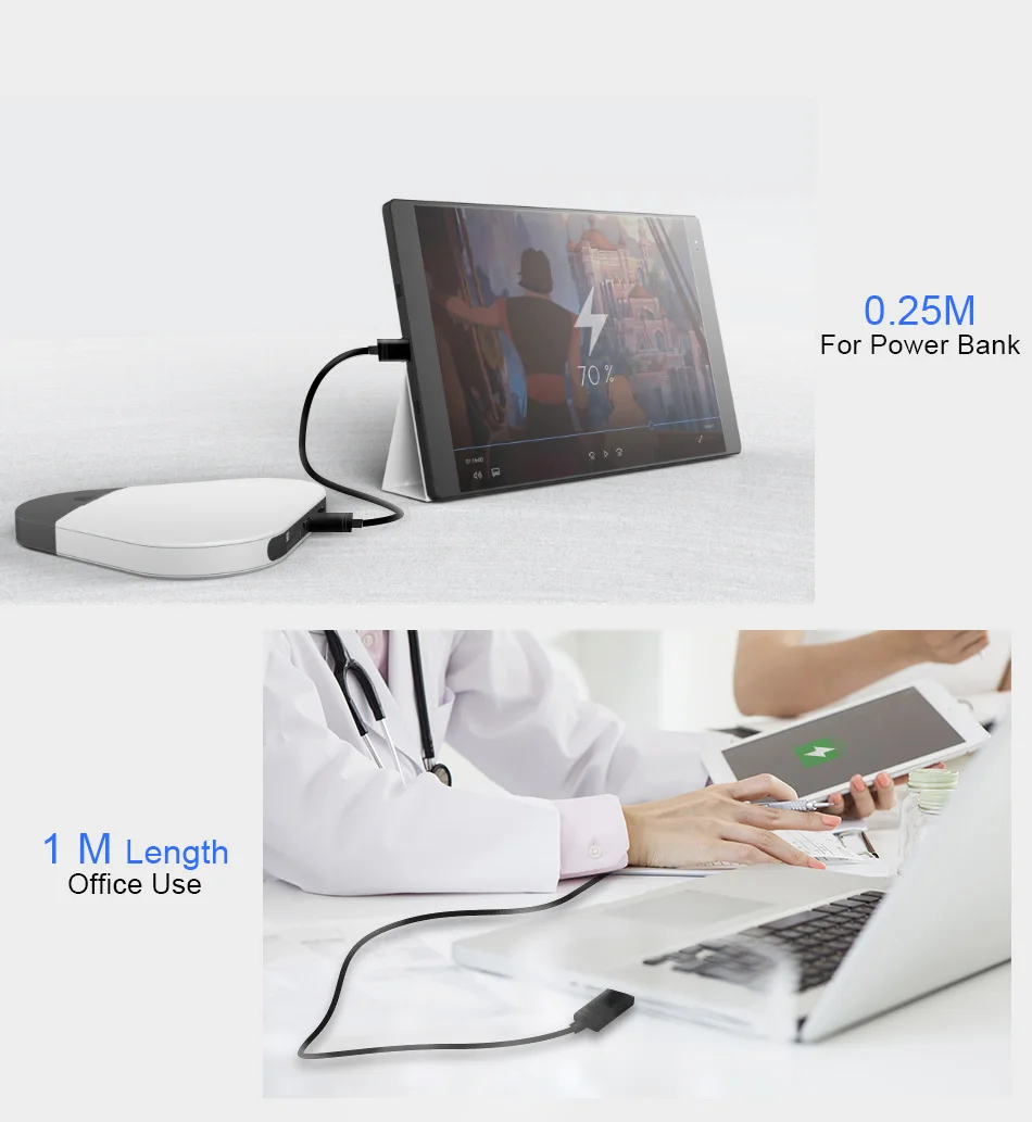 NOHON 5PC TPE Micro USB Data Charging Cable Android Phone For Samsung S6 S7 Plus Xiaomi 4 LG Huawei USB Short Long Charger Cord (8)