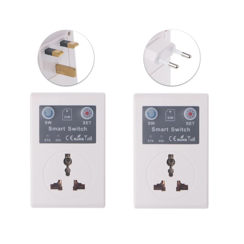 EU/UK Phone RC Remote Wireless Control Smart Switch GSM Socket Power Plug for Home Household Appliance