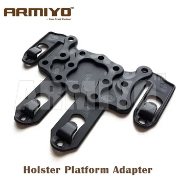 

Armiyo Tactical Gun Holster Platform Adapter Attach to Belt webbing vest bag backpack Fit For G17 1911 P226 Hunting Accessories