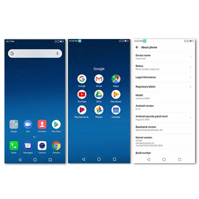 Global Firmware Lenovo A5 Original Multi-language Phone L18021 4G LTE 4000mAh 5.45 Inch 3GB RAM Andorid 8.1 Smartphone 13.0MP Global Firmware Lenovo A5 Original Multi-language Phone L18021 4G LTE 4000mAh 5.45 Inch 3GB RAM Andorid 8.1 Smartphone 13.0MP