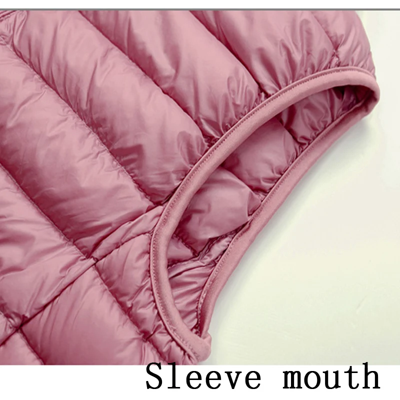 add New Women 90% White Duck Down Vest Women's Ultra Light Duck Down Vest Jacket Autumn Winter Round Collar Sleeveless Coat