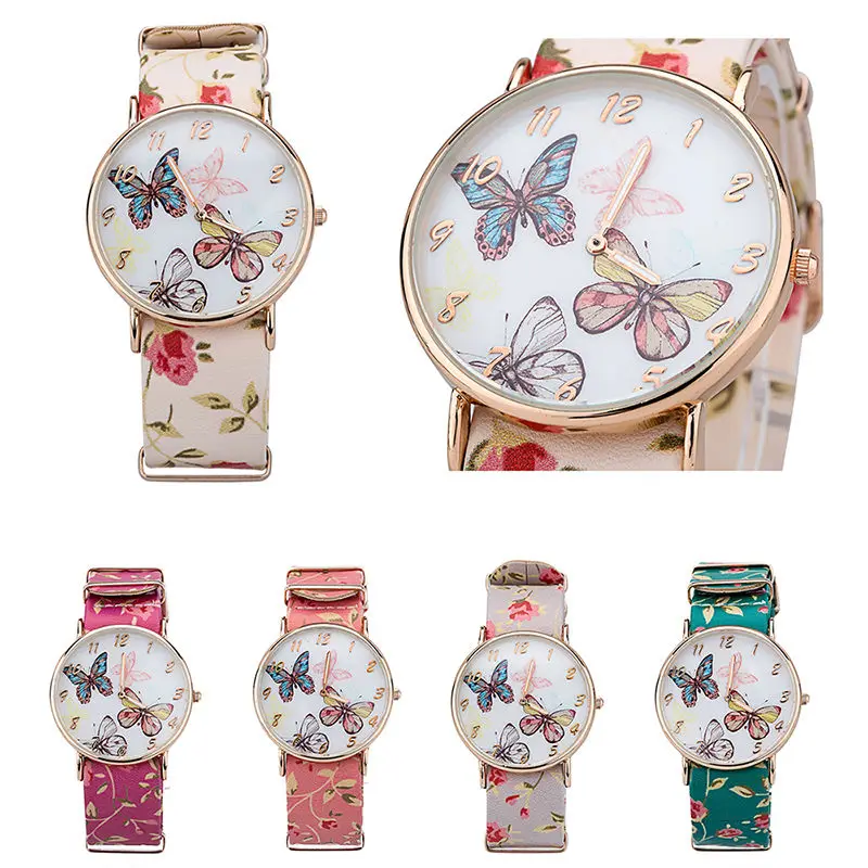 

Luxury Unique Design Elegant Watch Women Color Butterfly Fashion Wristwatch