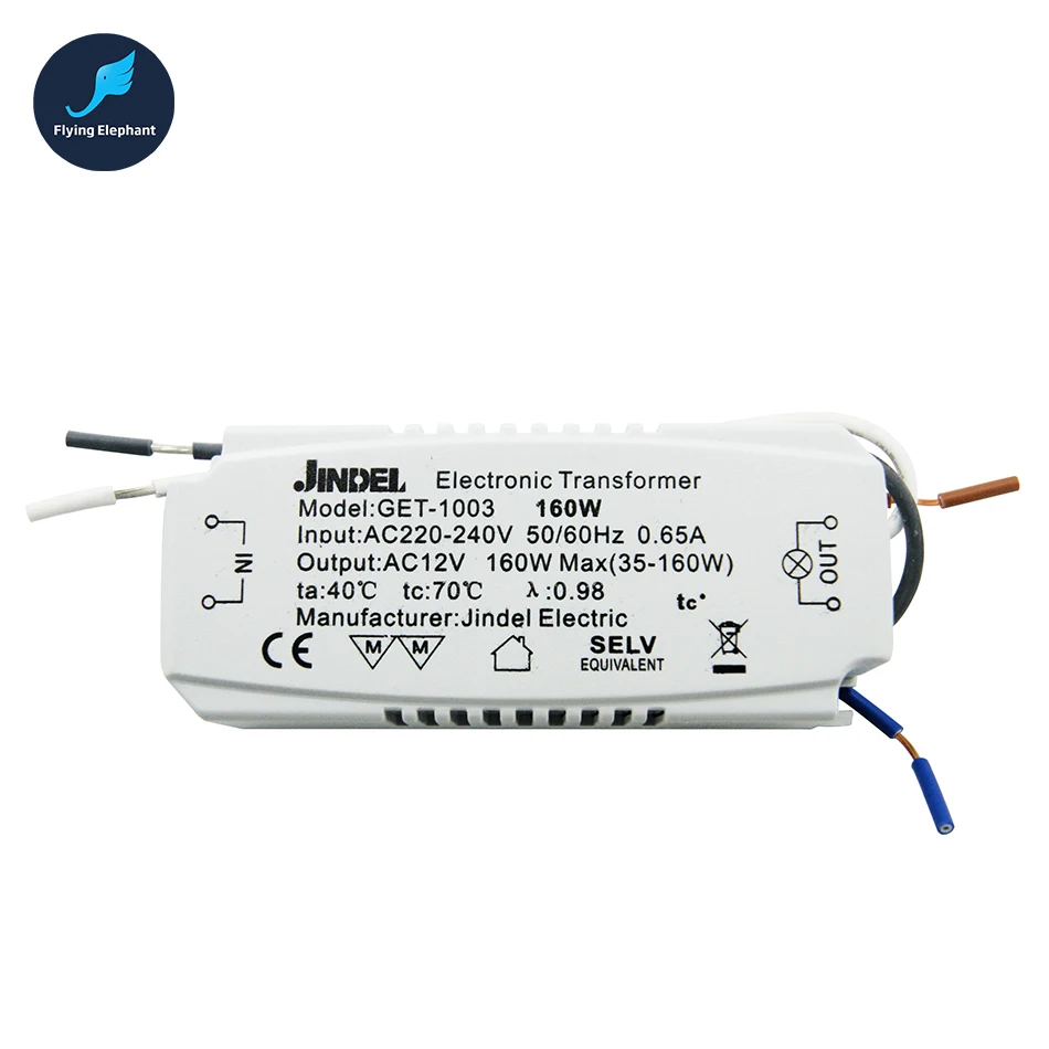 60 Вт 105 120 160 JINDEL электронный трансформатор AC220 240V 50/60 Гц для кристаллической