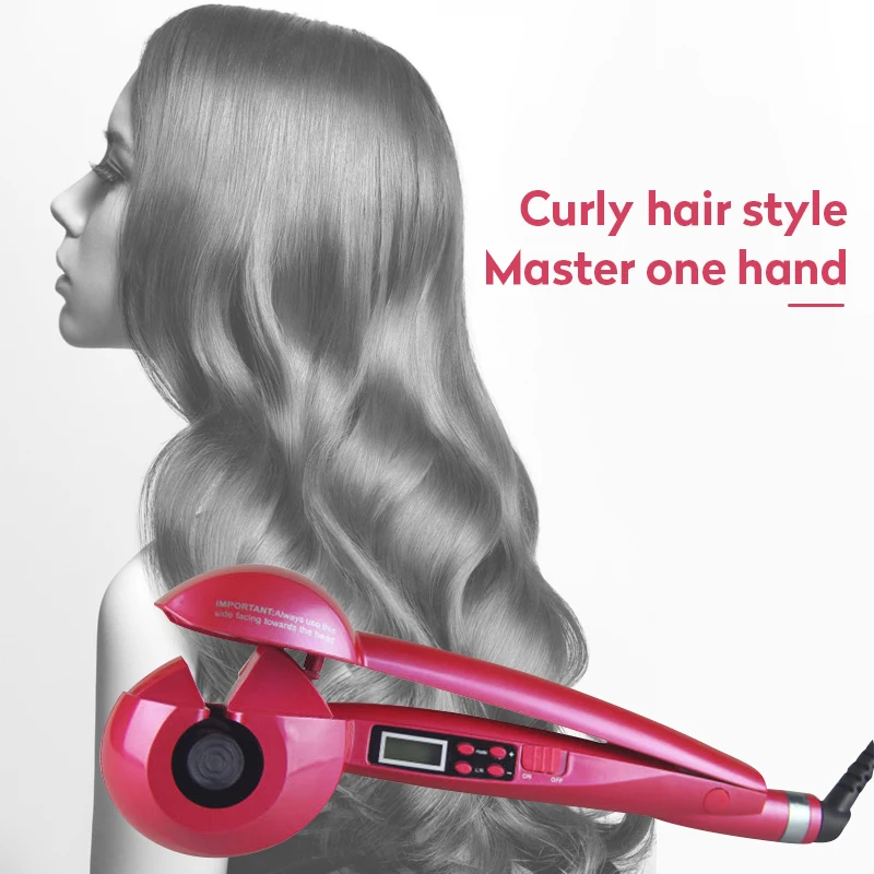 

Automatic Hair Curler Magic Curling Iron LCD Screen Display Hair Styling Tools Wave Hair Styler Ceramic Heating Anti-perm