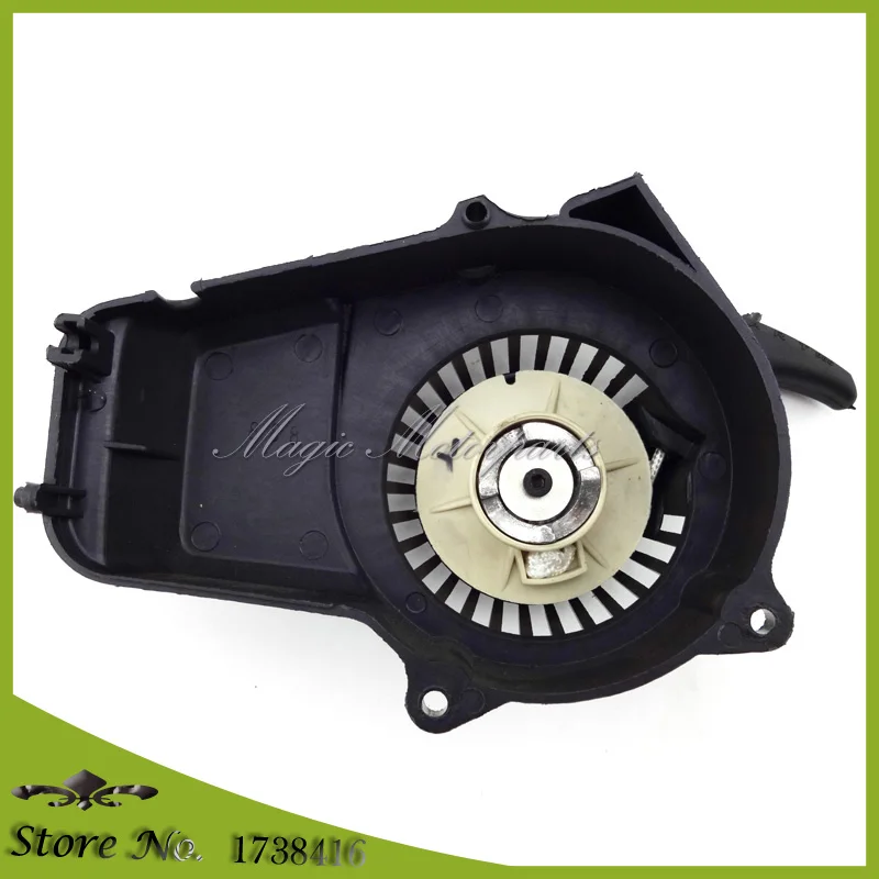 Черный пластиковый Dirt ATV Pull Starter Recoil для 47cc 49cc 2 тактный двигатель Minimoto Pocket Bike Mini Moto