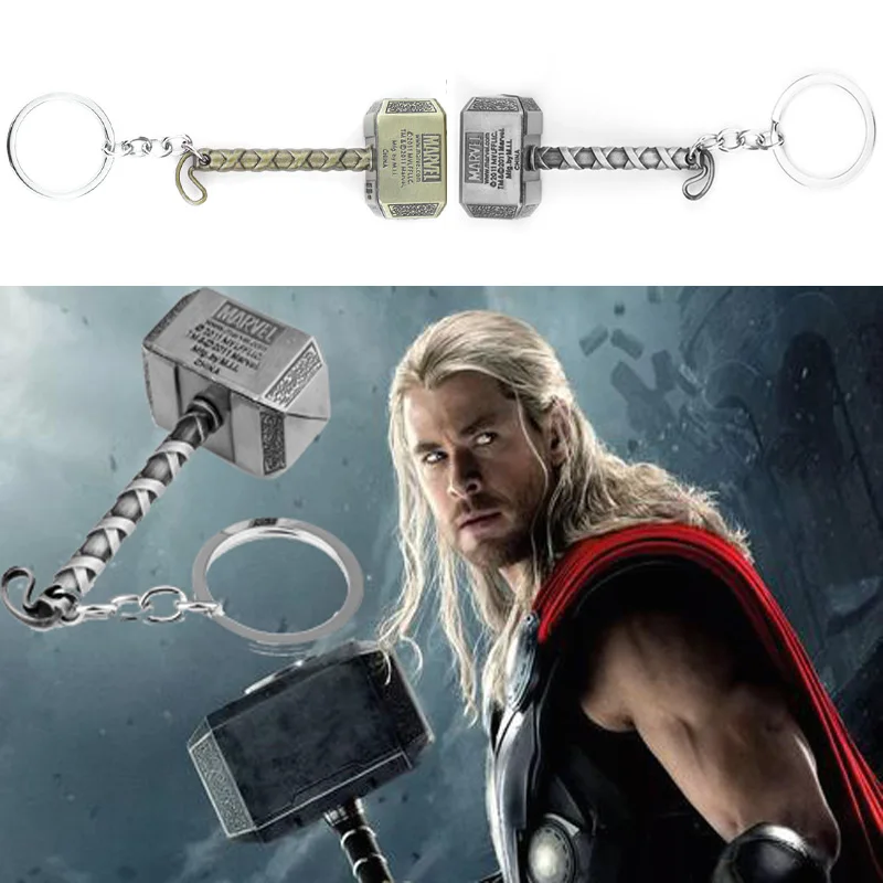 

The Avengers 3 Keychain Super Hero Thor's Hammer Model Key Ring Car Keychain For man Key Finder Bags Keyring Jewelry