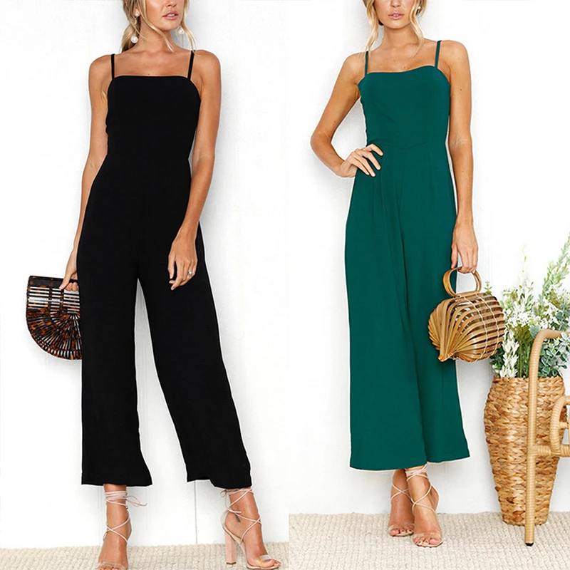 Rompers Womens Jumpsuit Summer Sexy Sling Backless Casual