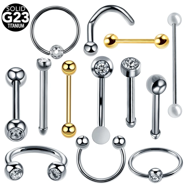 Conjunto De Piercing De Sobrancelha De Titânio, Brinco Industrial De  Cartilagem, Língua, Lábio, Nariz, Septo, Anel, Barra, Mamilo, Joias  Corporais, 1 Peça - Joias Para O Corpo - AliExpress