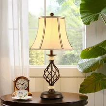 Настольная лампа в американском стиле, прикроватная, для спальни, оригинальная, уютная, для спальни, настольная лампа, Европейский стиль, Ретро лампа, настольный светильник LO7134