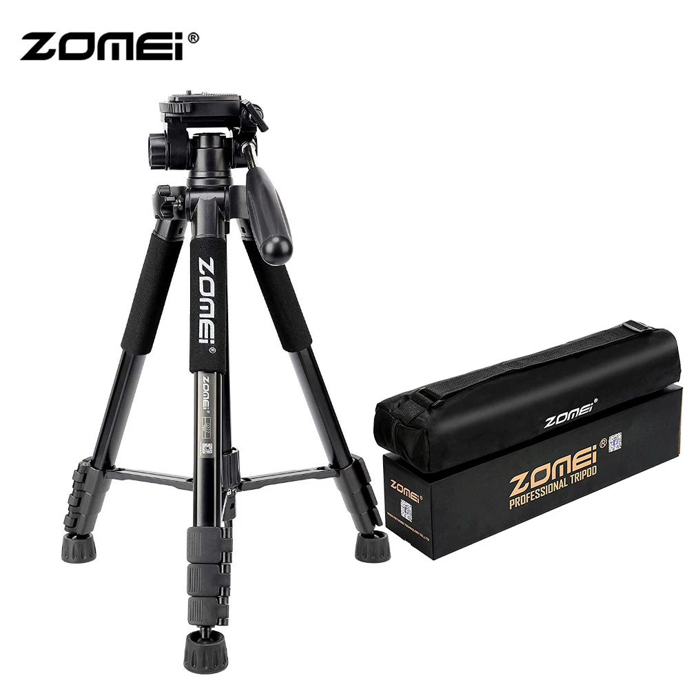 ZoMei Q222 Camera Tripod & Monopod Portable Travel SLR Tripod DSLR Stand with 3-Way Pan Head and Ca