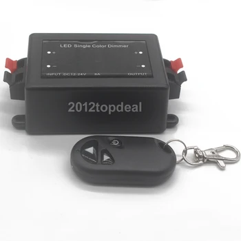 

DC12V - 24V 8A LED Single Color Dimmer With RF Remote Controller Brightness Control For LED Spot lamp Recessed Strip light